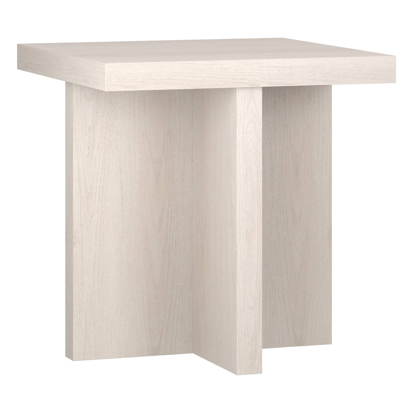 22" Alder White Wood Square End Table-2