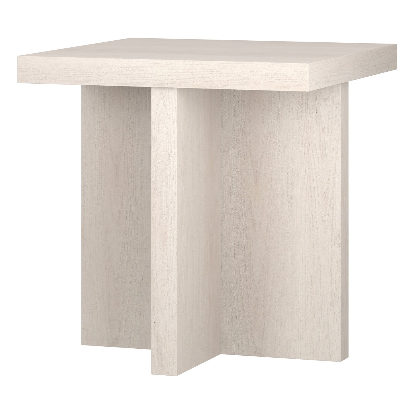 22" Alder White Wood Square End Table-3